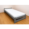 Zvýšená postel z masívu Halle šedá 80x200 cm + rošt ZADARMO