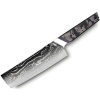 IZMAEL Damaškový kuchynský nôž Takeno Nakiri/Čierna/Sivá 17.5 cm