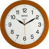Nástenné hodiny, vzor drevo, 28 cm, SECCO