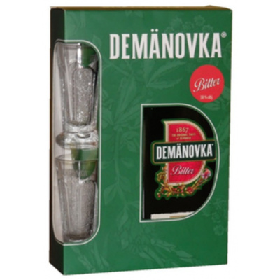 Demänovka Bitter + 2 poháre GBX 38% 0,7l