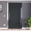 Amod Black černé skleněné posuvné dveře 775 x 2050 mm s madlem