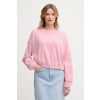 Bavlnená mikina United Colors of Benetton ružová farba, jednofarebná, 39BLD109O XS