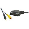 Kabel Scart M-Cinch + Jack (3,5mm) M, 1,5m, czarny