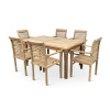 Noela Záhradný drevený nábytok – stôl Garden I. + 6x kreslo Stucking, teak NOELA 3459176