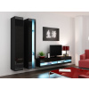 Obývacia stena Vigo NEW 5 (čierna/čierny lesk)