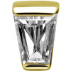Baguette End in 18k Yellow Gold 750/1000 s Premium Zircon pre Športové s Internal EU Thread