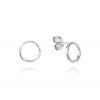 MINET JMAS0089SE00 - Minimalistické strieborné náušnice krúžky