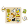 Goki drevené puzzle - Kto kde býva?, 9 dielikov