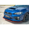 Maxton Design spoiler pod přední nárazník ver.4 pro Subaru Impreza Mk4, černý lesklý plast ABS, s červenou linkou