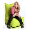 INTERMEDIC SK - Sedací vak Kreslo ELEGANT z ekokože | ergonomické kreslo 105×85×40 cm, 350 l Farba: E16 - Zelená olivová svetlá (Ekokoža)