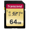 Karta TRANSCEND SDXC 64GB 500S, UHS-I U3 V30 (R:95/W:50 MB/s) (TS64GSDC500S)