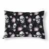 Vankúš - Vankúš do izby 60x40.Lebky a listy (Do miestnosti Jasiek vankúš 60x40 lebky a listy)