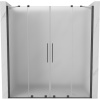 Mexen Velar Duo sprchové dvere zasúvacie 180 cm, matné, gun gray brúsené - 871-180-000-32-66