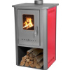 Kachle Thalia Pella, červené, 5,4 kW, 85 cm