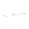 Hansgrohe Xelu Q - Doska pod umývadlo 156x55 cm, 2 výrezy, lesklá biela 54112050