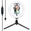 Statívový držiak Puluz s 20 cm LED krúžkom Vlogging PKT3073B 19850