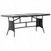 Záhradný stôl, stolík - Vidaxl Garden Table, Black, 170x80x74 cm, Polyra (Vidaxl Garden Table, Black, 170x80x74 cm, Polyra)