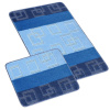 Bellatex SADA BANY 60x100 + 60x50 cm - bez výkroje - sada 60x100, 60x50 cm Kostka modrá