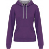 KARIBAN VINTAGE K465 / Dámska mikina s kontrastnou kapucňou - purple/oxford grey S