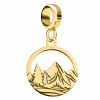 Pozlátený Charms s Tatrami, Tatry, Hory, Poľsko, Príroda, Strom, s925, 24K