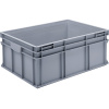 Euro stohovacia prepravka z polypropylénu (PP) ,nosnosť 20 kg, striebrošedá