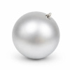 DECOLED Veľká vianočná guľa 20 cm, strieborná, matná, UV
