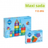 Coblo Magnetická stavebnice (100 ks) + Lego Brick (12 ks)
