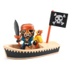 Djeco Arty Toys: Pirát Bily Cannot s člnom