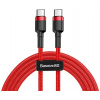 Baseus Cafule Series kábel USB-C PD2.0 60W (20V 3A) 2,0m červeno-čierny CATKLF-H09