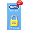Durex Extra Safe 10, Pánsky kondóm, Hladké, Priehľadná, Latex, 56 mm, 10 kusov