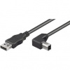 PremiumCord ku2ab2-90 USB 2.0, A-B, se zahnutým USB-B konektorem 90°, 2m