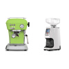 Ascaso Dream ONE, Fresh Pistachio + Eureka Atom 60, white