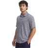 Under Armour Men's Printed Short-Sleeve Performance Polo Shirt Blue L