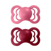 BIBS Supreme Coral/Ruby cumlík zo silikónu 2ks, veľkosť 1