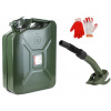 Kanister na benzín - 20L kovový kanister s certifikátom paliva + lievik (20L kovový kanister s certifikátom paliva + lievik)