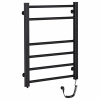 CERANO - Elektrický sušiak uterákov Domenico - 97 W - čierna matná - 660x550 mm