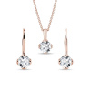 Súprava šperkov z ružového zlata s lab grown diamantmi KLENOTA S0833754
