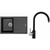 Set Sinks G12774 (dřez Best 780 Metalblack 74 + baterie Vitalia Metalblack 74)