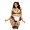 Dreamgirls Maid Plus Size Sheer Mesh - Maid Costume