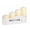Bispol Candles postupné adventné sviečky krémová 4ks