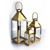 Držiak na sviečky Mondex Set 54,5 cm 1 sviečky (Kovová lucerna - nastavte 3 ks. - Golden Lorenzo)