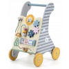 Viga Toys 44028 Vzdelávacie odtláčacie zariadenie (WOODEN Interactive Walker Pushher VIGA POLARB Edukačný kočík s hodinkami)