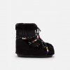 Moon Boot Dámske čierne snehule Moon Boot Icon Low Faux Fur Beads