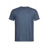 Luxusné tričko STEDMAN Crew neck, heather denim modrá, XS