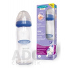 Lansinoh Laboratories, Inc LANSINOH Sklenená dojčenská fľaša s NaturalWave cumľom (stredný prietok MF) 1x240 ml