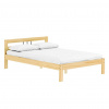 Tempo Kondela Posteľ s roštom, prírodná, borovicové drevo, 140x200, JONA