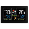 Solight meteostanica, extra veľký farebný LCD, teplota, vlhkosť, tlak, RCC, USb nabíjanie, čierna TE81