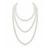 B-TOP Dlhý perlový náhrdelník - viacradový klasický štýl