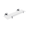 Nimco UNIX polička s ohrádkou 40x11cm chróm/extra číre matné sklo UN 13091BX-40-26