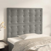 vidaXL Čelá postele 2 ks bledosivé 100x5x78/88 cm zamat